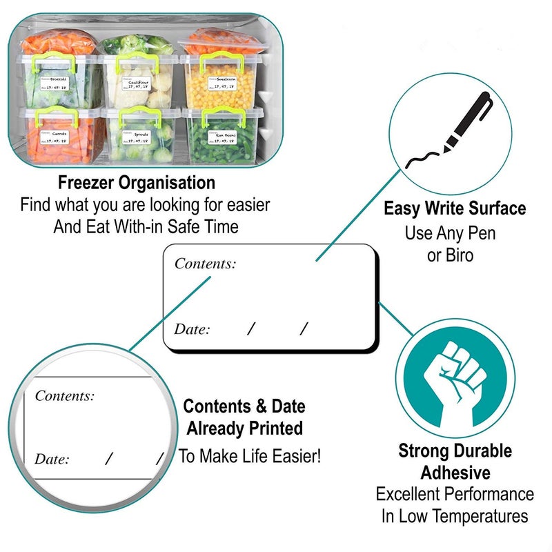 Hybsk Removable Freezer Labels Easy Peel Off - Frozen Food Storage Labels That Leave No Sticky Residue After Use (Type 1) - Image 5
